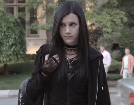 Goth teen with edges