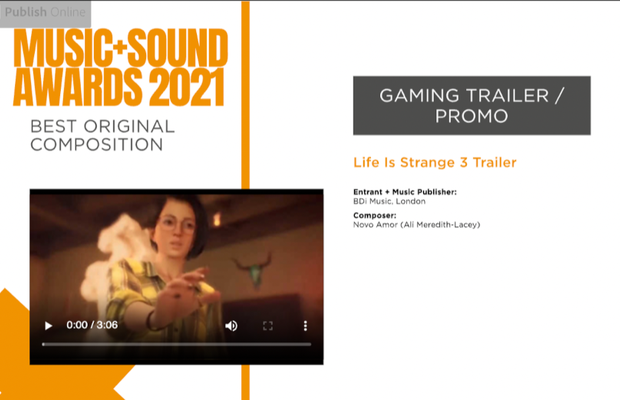 Novo Amor Wins Best Original Composition for 'Life Is Strange 3' Trailer