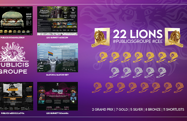 Publicis Groupe CEE Awarded with 22 Lions at  Cannes Lions Festival 2021