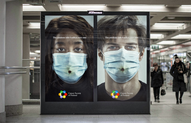 Cancer Society of Finland's Campaign Brings a Different Kind of Pandemic to Light