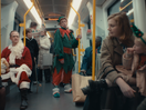 Santa Takes a Well Deserved Break on the Copenhagen Metro
