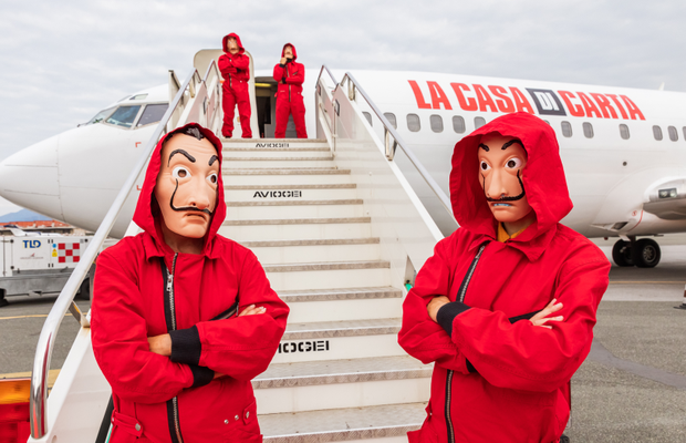 Netflix Rounds Up Money Heist Fans onto a Plane to Stop Them Spreading Spoilers	