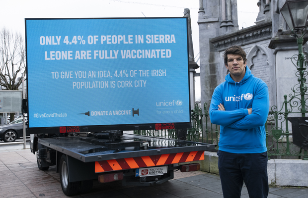 UNICEF Ireland Brings Stark Unfairness of Covid-19 Vaccine Roll Out to Irish Streets 
