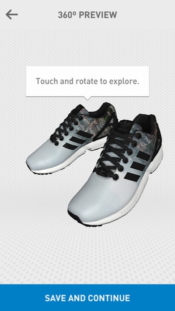 Your ZX FLUX Trainers with adidas #miZCFLUC App |