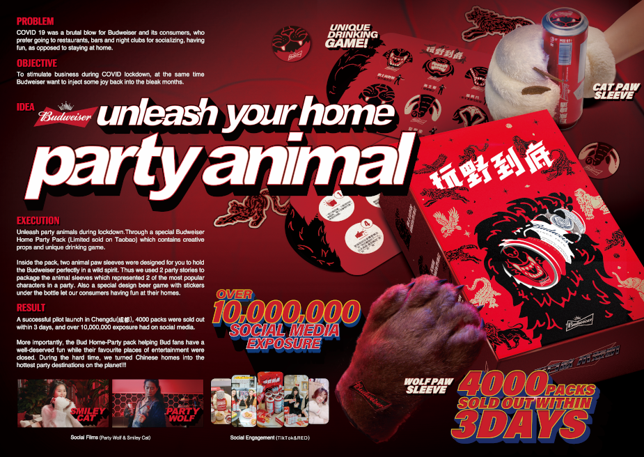 Serviceplan Shanghai and Budweiser Innovate Unique Ways to 'Unleash Your  Home Party Animal' | LBBOnline