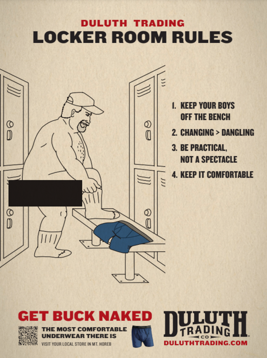 Planet Propaganda Helps Duluth Trading Company Get 'Buck Naked' in Bar and  Gym Bathrooms