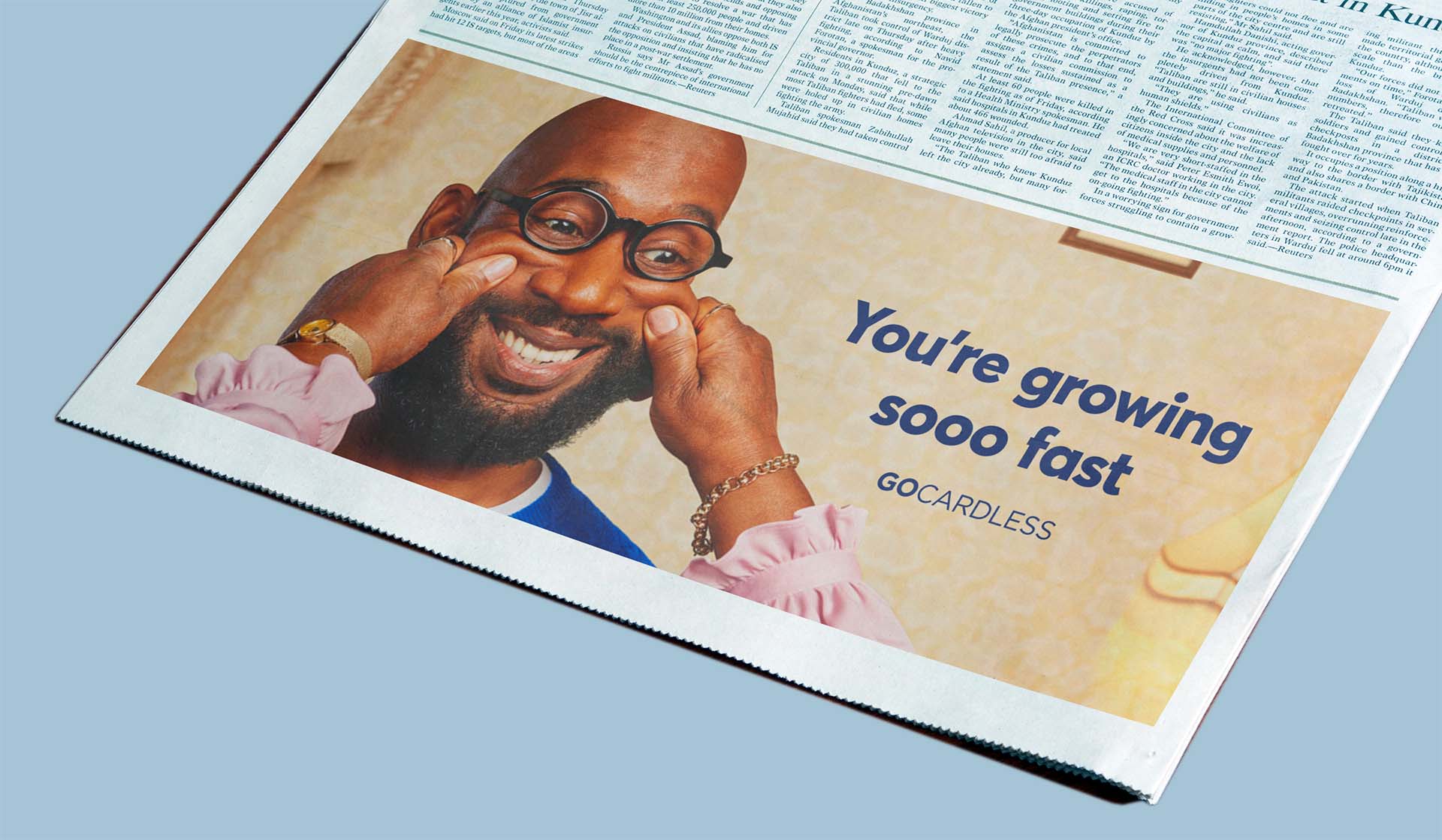 GoCardless Grandma You're Growing Sooo Fast - Fintech Advertising - Ad Campaign by Mellor&Smith - Paul Mellor