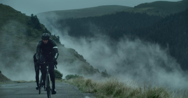 Cyclists Ride Through a Storm in Thrilling Rapha Rain Coat Spot