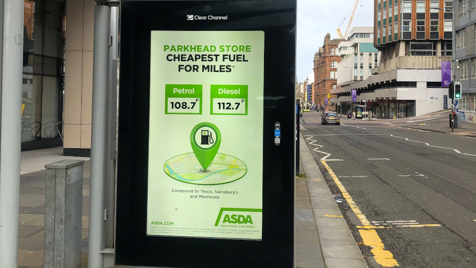 ASDA Drives Live Fuel Costs across UK Using Programmatic DOOH