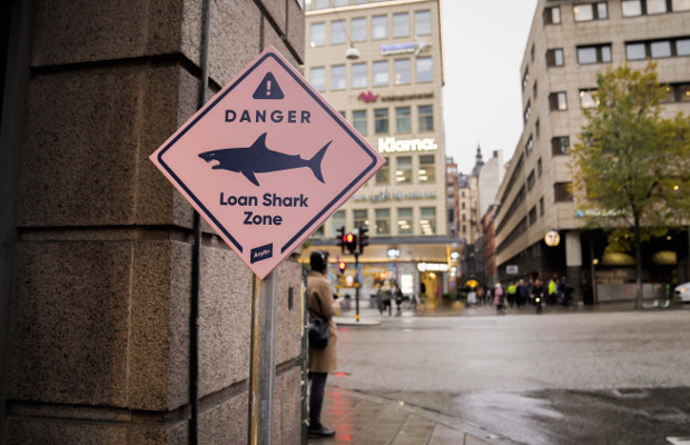 Stockholm Fintech Startup Puts ‘Loan Shark Warning’ Outside Competitors’ Offices