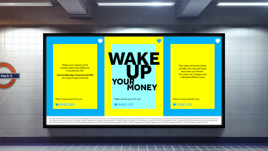 Barclays' Colourful OOH Tells Savers to ‘Wake Up Your Money'