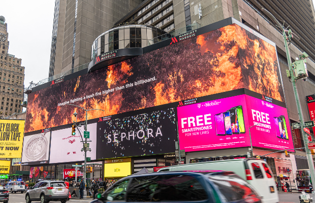 NSW Rural Fire Service Thanks Bushfire Firefighters at New York's Times Square 