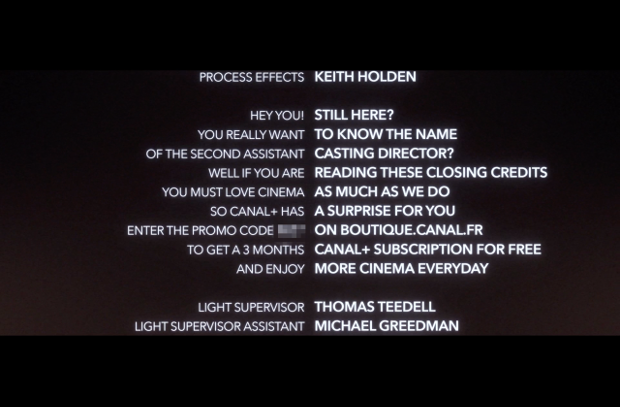 CANAL+ Surprises Cinema Lovers with Message in the Closing Credits