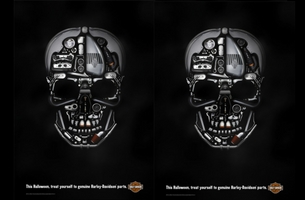 Harley Davidson's Bike Parts Skull Pays Halloween Homage to One Of Their Most Iconic Rides