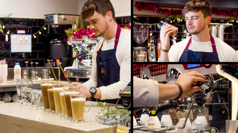 TikTok Star Fin Draper Turns Costa Coffee's Festive Drinks into Christmas Classic Remix