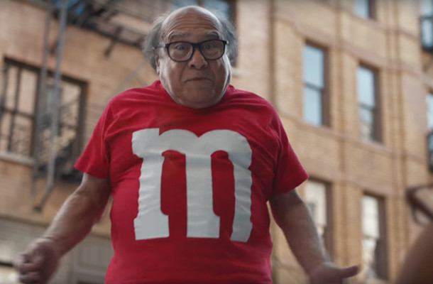 Lucky M&M Transforms into Danny DeVito in Super Bowl Ad