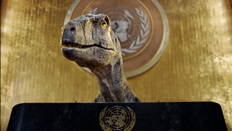 Talking Dinosaur Urges World Leaders Not To ‘Choose Extinction’ at United Nations  