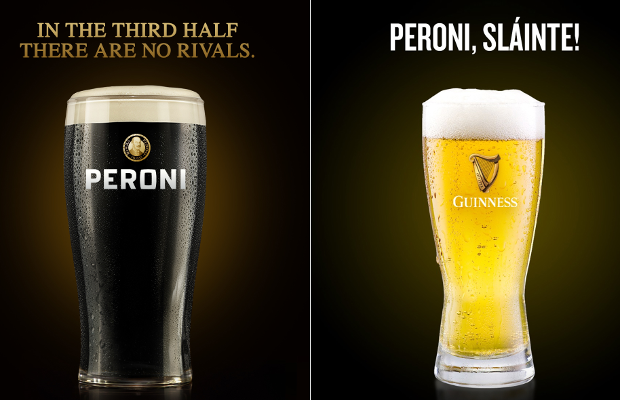 Peroni and Guinness Celebrates Rugby Sportsmanship by Switching Glasses 