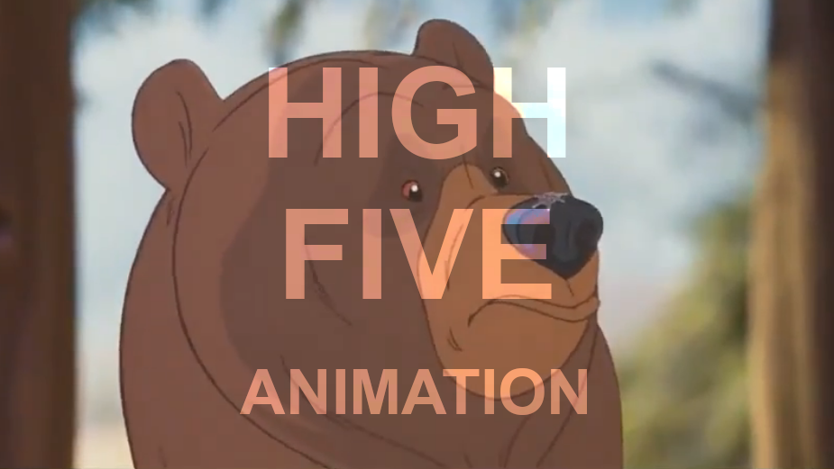 high five animals cartoon