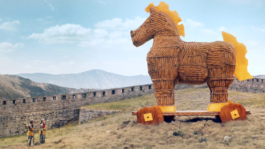 Trojan Horse Made from Pretzels and Cheddar Takes on Medieval Castle in Kraft Lunchables Ode to Imagination 