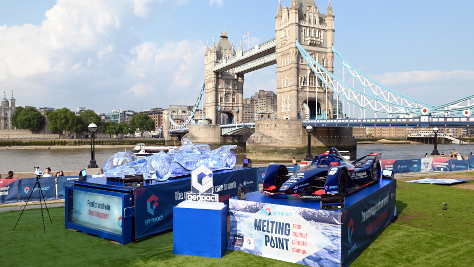 Genpact Installs Racing Car Built from Three Tonnes of Ice at London’s Tower Bridge in Bid to Fight Climate Change