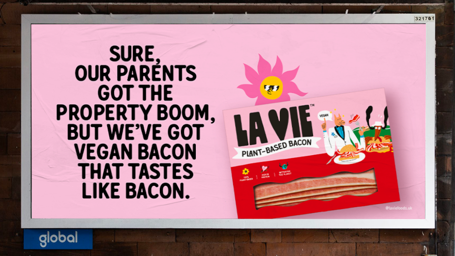 Plant Based Bacon La Vie Launches Cheeky OOH Takeover for World Vegan Day