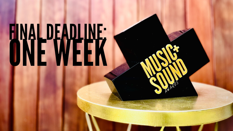 One Week Left to Enter 2022's Music+Sound Awards