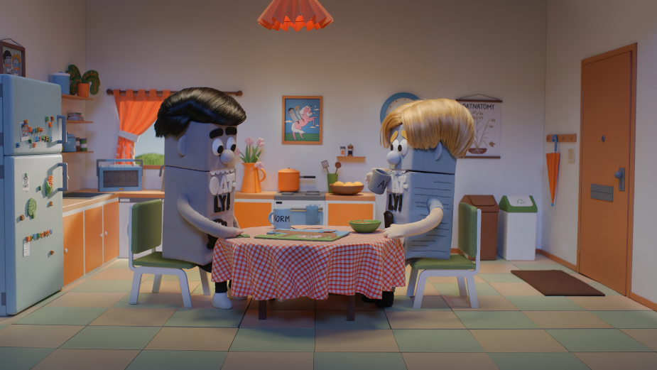 Milk Carton Puppets Norm and Al Spark Conversation on Plant Based Diets for Oatly