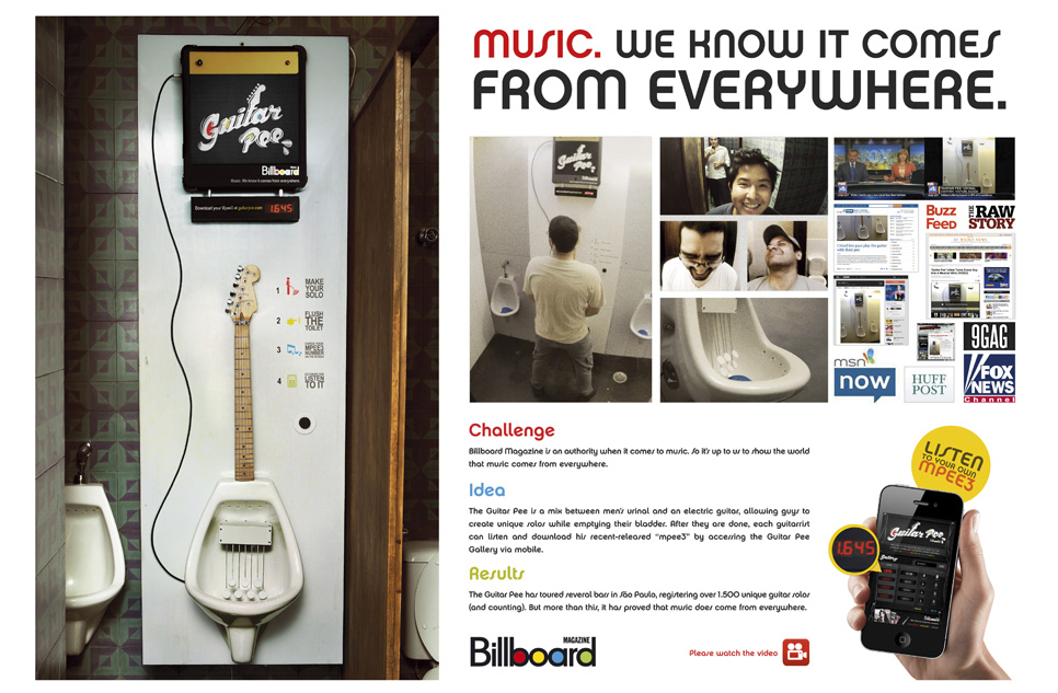 AlmapBBDO Launch 'Guitar Pee' For Billboard