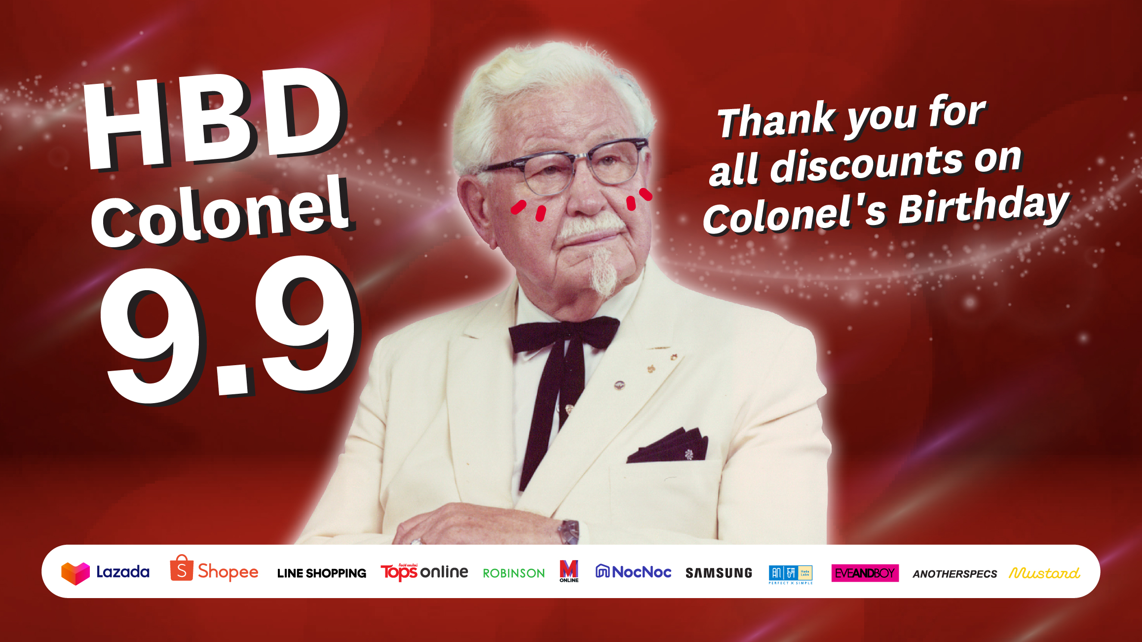 KFC Hijacks Thailand's' 9.9 Sales Day for Colonel Sanders' Birthday