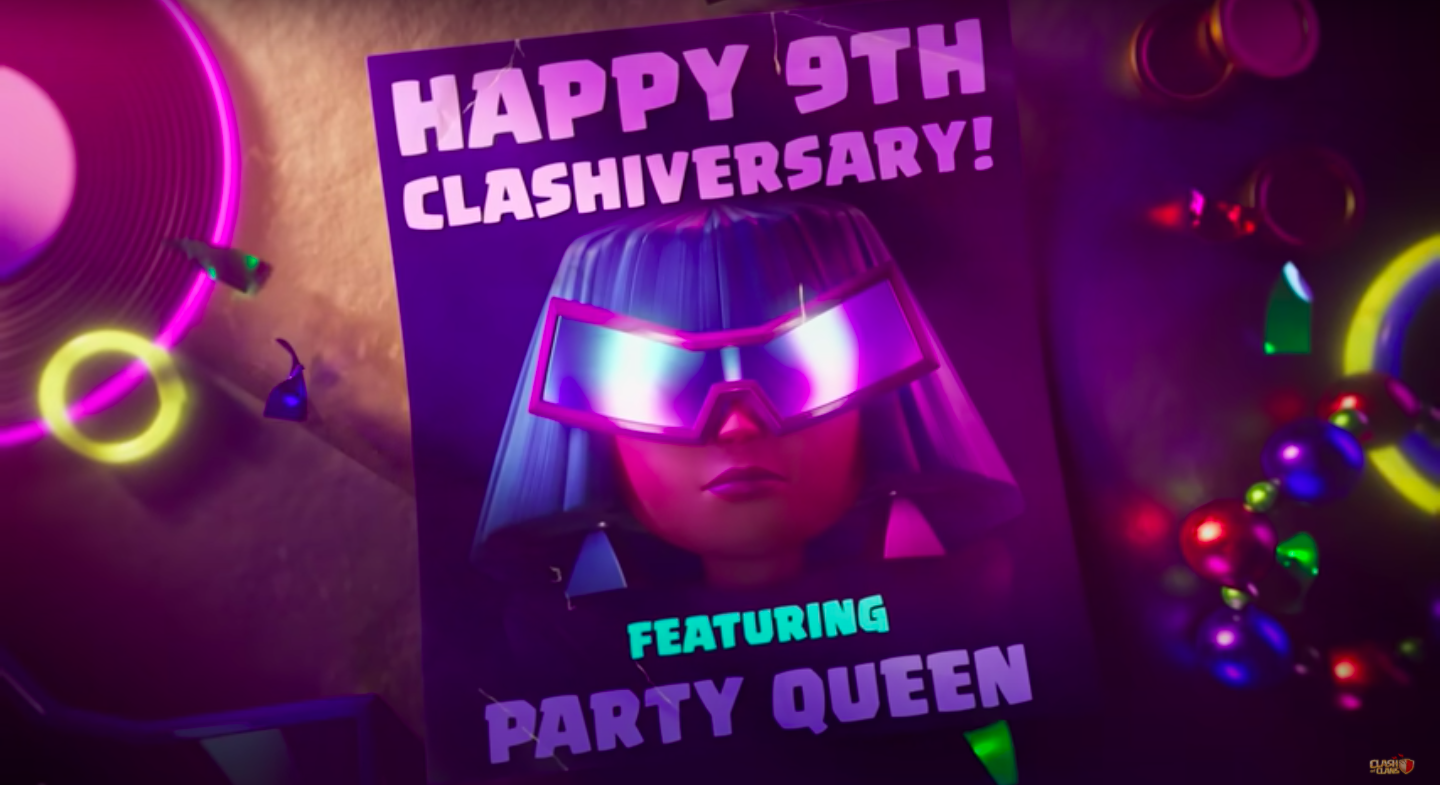 Archer Queen Brings The Party in Clash of Clans 9th Anniversary Spot