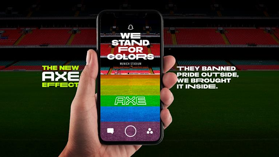 AXE Rejects UEFA Ruling and Hijacks Football Pitch with Pride Flag 