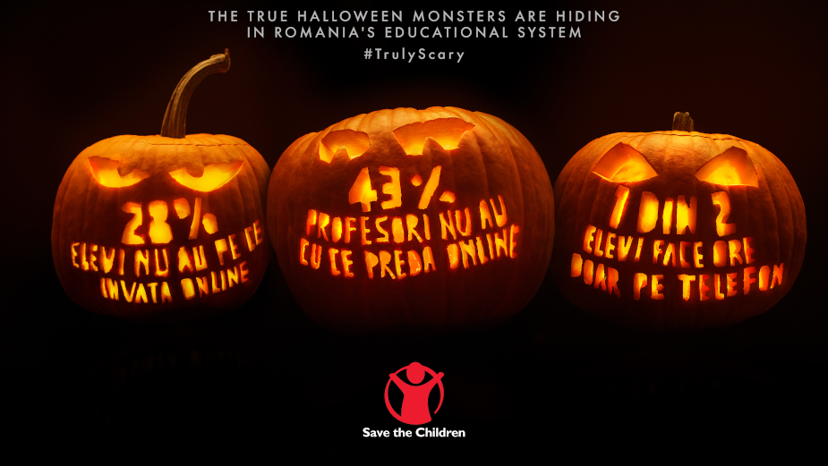 Save the Children Romania's Halloween Pumpkins Show Data is Scarier Than Ghosts  