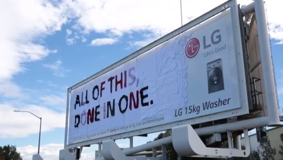 GPY&R & oOh!media Create A Billboard Made From Washing 