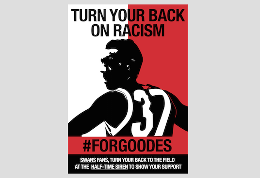 Show Your Support for AFL Swans Player Adam Goodes With #ForGoodes 