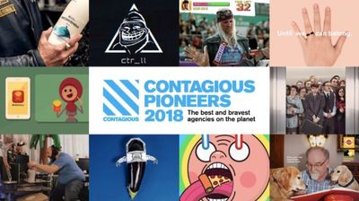 Colenso BBDO Ranked #5 in The World in 2018 Contagious Pioneers List
