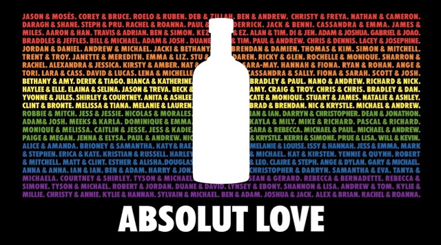 Absolut Celebrates Australian Marriage Equality in 'Absolute Love' Campaign