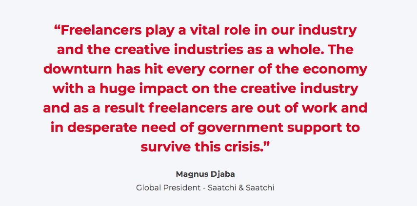 #Dont4GetUsNow: Creative Industry Leaders Get Behind Supporting Freelancers During Covid-19
