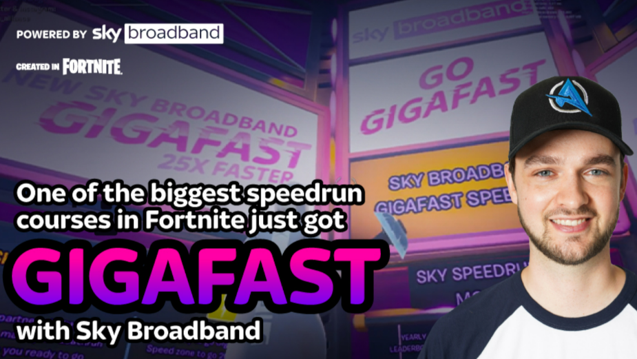 Sky Broadband Partners with ‘200 Level Default Deathrun’ in Fortnite for Launch of Gigafest