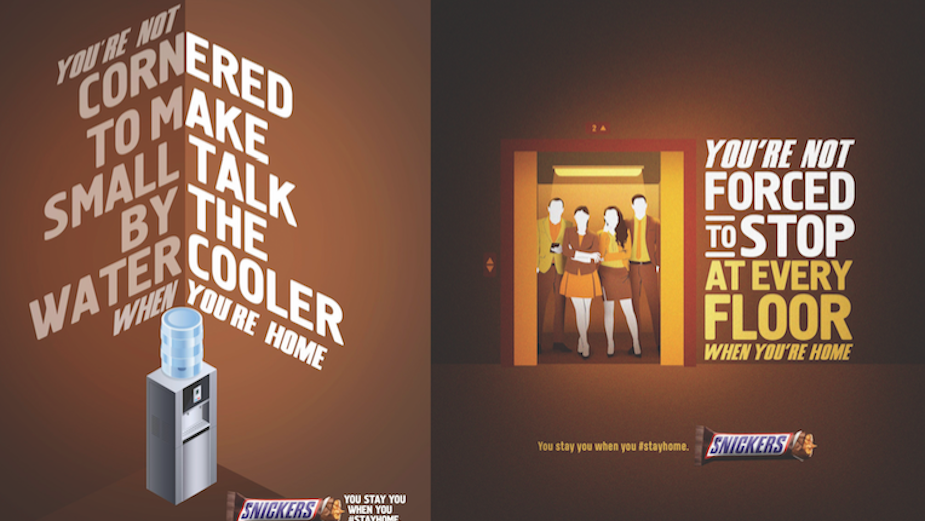 Snickers Adds Twist to Iconic Tagline in Lockdown-Inspired Campaign