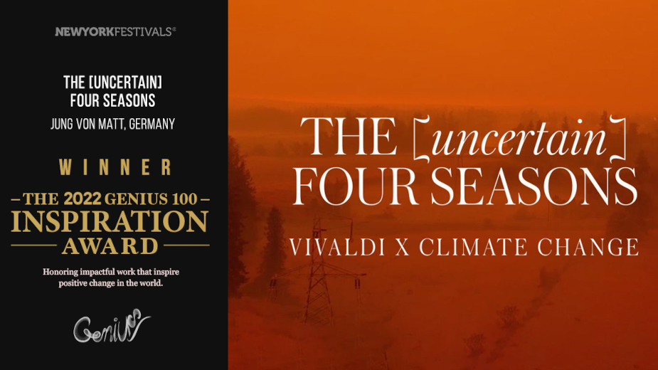 NYF Advertising Awards and Genius 100 Foundation Honor Jung von Matt’s 'The [uncertain] Four Seasons'
