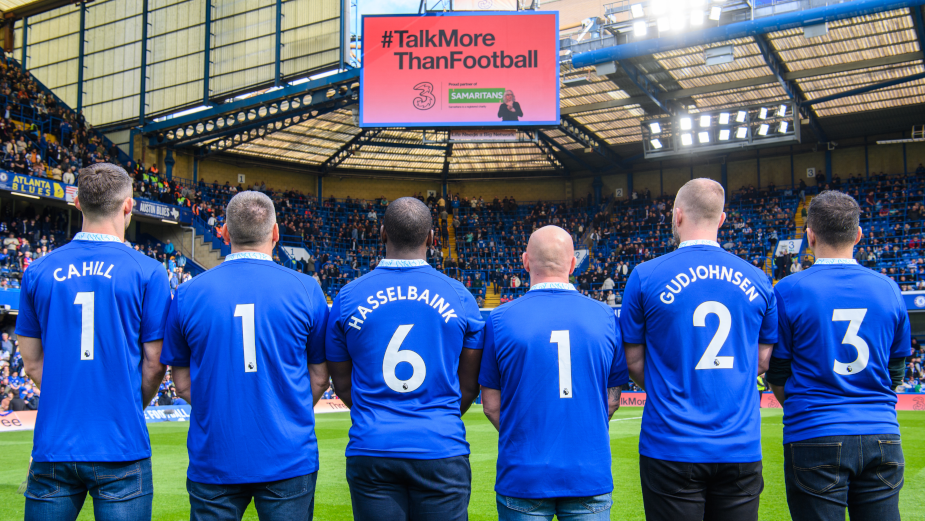 Three and Samaritans' Stamford Bridge Takeover Gets Football Fans to Talk About Mental Health