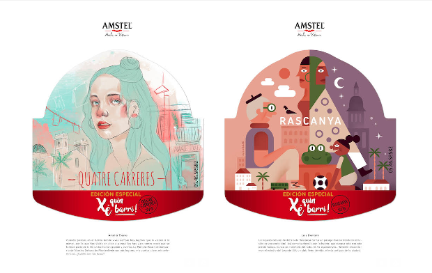Amstel Honours Valencian Neighbourhoods with Illustrated Beer Labels 