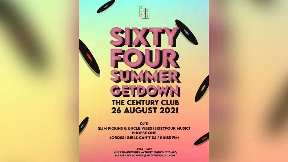 SixtyFour Music Invites You to Its Summer Getdown to Celebrate the End of Lockdown