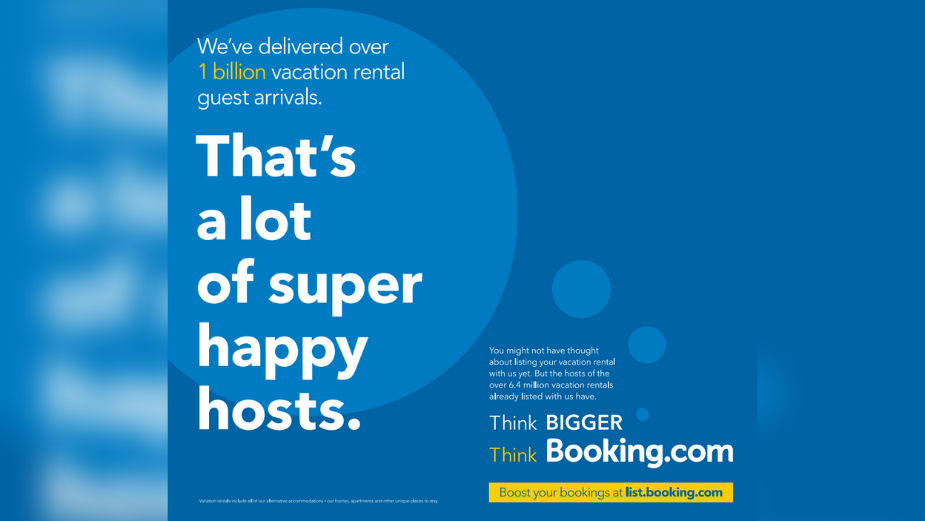 Booking.com Stakes Claim As Major Vacation Rental Listing Platform in Latest Campaign