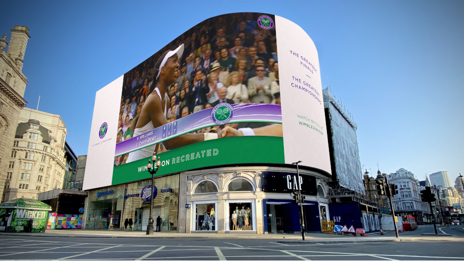 Piccadilly Lights Commemorates Wimbledon 2020 Absence by Broadcasting Highlights of Greatest-Ever Finals