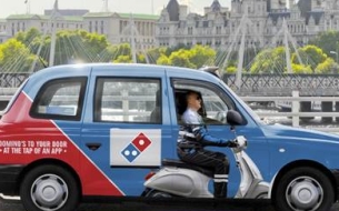 Arena Media Gives London Taxi Drivers a Domino's Makeover