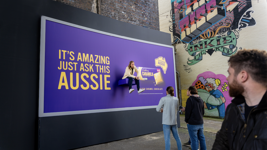 Cadbury Sticks a Real Life Aussie to Billboards in London, Manchester and Birmingham 