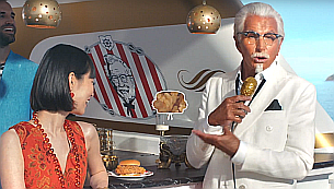 KFC Covers Actor George Hamilton in Bronzer to Launch New Crispy Colonel Sandwich 
