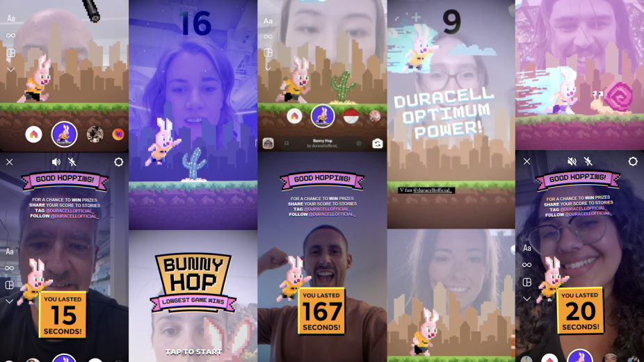 Wunderman Thompson and Duracell’s ‘Bunny Hop’ Is an Addictive AR Instagram Game